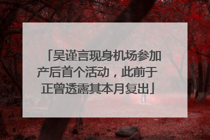 吴谨言现身机场参加产后首个活动，此前于正曾透露其本月复出