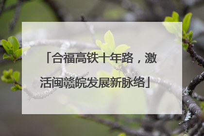 合福高铁十年路，激活闽赣皖发展新脉络