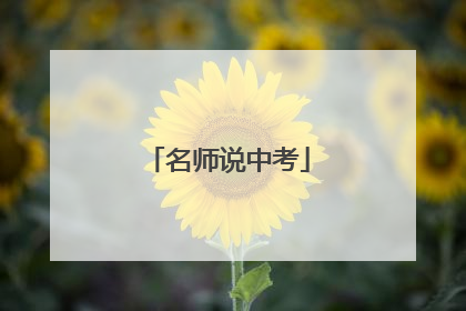 名师说中考
