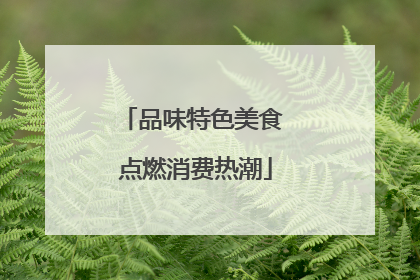 品味特色美食 点燃消费热潮