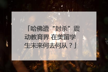 哈佛遭“封杀”震动教育界 在美留学生未来何去何从？