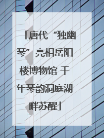 唐代“独幽琴”亮相岳阳楼博物馆 千年琴韵洞庭湖畔苏醒