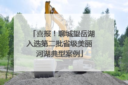 喜报！聊城望岳湖入选第二批省级美丽河湖典型案例