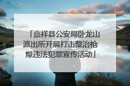 嘉祥县公安局卧龙山派出所开展打击整治枪爆违法犯罪宣传活动