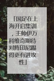 国足在上海开启集训，主帅伊万科维奇期待对阵印尼踢得更有进攻性