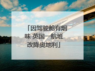 因驾驶舱有烟味 英国一航班改降奥地利