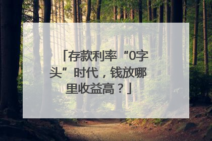 存款利率“0字头”时代，钱放哪里收益高？