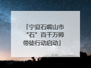 宁夏石嘴山市“石”百千万师带徒行动启动