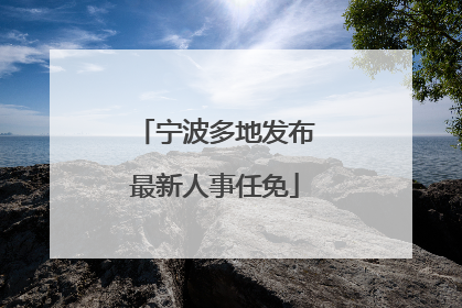 宁波多地发布最新人事任免
