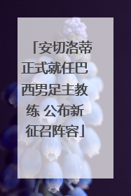 安切洛蒂正式就任巴西男足主教练 公布新征召阵容