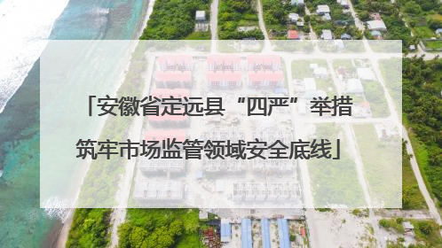 安徽省定远县“四严”举措筑牢市场监管领域安全底线