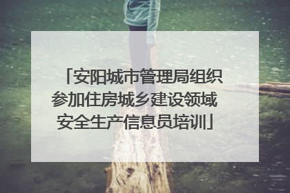 安阳城市管理局组织参加住房城乡建设领域安全生产信息员培训