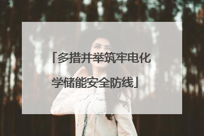 多措并举筑牢电化学储能安全防线