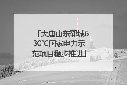 大唐山东郓城630℃国家电力示范项目稳步推进