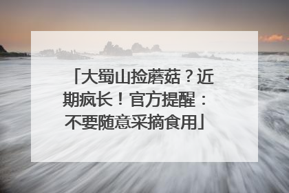 大蜀山捡蘑菇？近期疯长！官方提醒：不要随意采摘食用