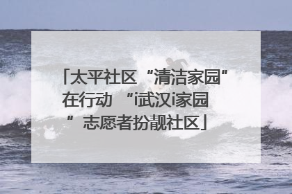 太平社区“清洁家园”在行动 “i武汉i家园”志愿者扮靓社区