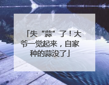 失“蒜”了！大爷一觉起来，自家种的蒜没了