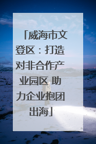 威海市文登区：打造对非合作产业园区 助力企业抱团出海