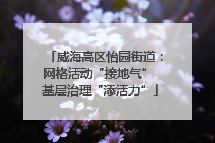 威海高区怡园街道：网格活动“接地气” 基层治理“添活力”