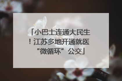 小巴士连通大民生！江苏多地开通就医“微循环”公交