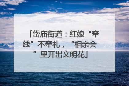 岱庙街道：红娘“牵线”不牵礼，“相亲会”里开出文明花
