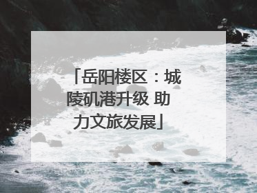 岳阳楼区：城陵矶港升级 助力文旅发展