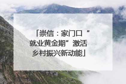 崇信：家门口“就业黄金期”激活乡村振兴新动能
