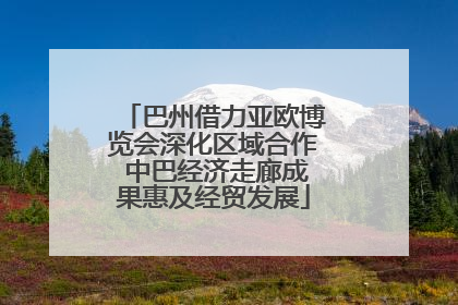 巴州借力亚欧博览会深化区域合作 中巴经济走廊成果惠及经贸发展