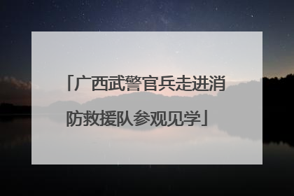 广西武警官兵走进消防救援队参观见学
