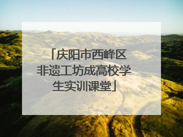 庆阳市西峰区 非遗工坊成高校学生实训课堂
