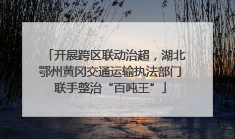 开展跨区联动治超，湖北鄂州黄冈交通运输执法部门联手整治“百吨王”