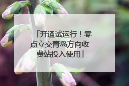 开通试运行！零点立交青岛方向收费站投入使用