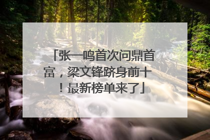 张一鸣首次问鼎首富，梁文锋跻身前十！最新榜单来了