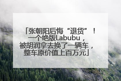 张朝阳后悔“退货”！一个绝版Labubu，被胡润拿去换了一辆车，整车原价值上百万元