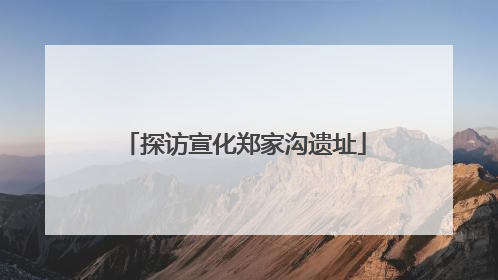 探访宣化郑家沟遗址