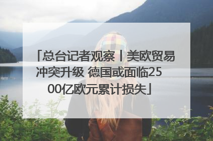 总台记者观察丨美欧贸易冲突升级 德国或面临2500亿欧元累计损失