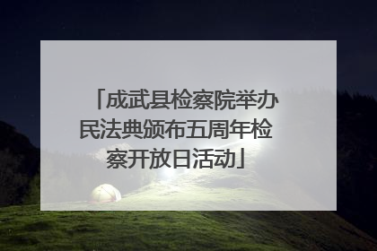 成武县检察院举办民法典颁布五周年检察开放日活动