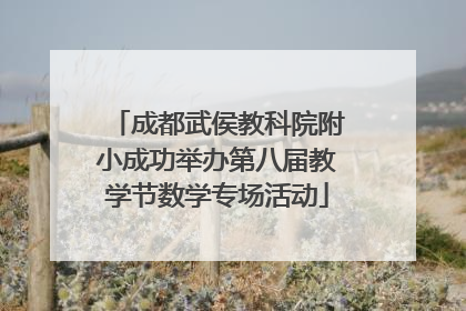 成都武侯教科院附小成功举办第八届教学节数学专场活动