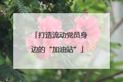 打造流动党员身边的“加油站”