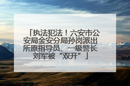 执法犯法！六安市公安局金安分局孙岗派出所原指导员、一级警长刘军被“双开”