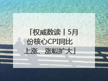 权威数读丨5月份核心CPI同比上涨、涨幅扩大