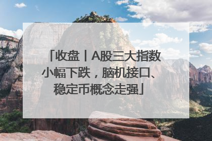 收盘丨A股三大指数小幅下跌，脑机接口、稳定币概念走强