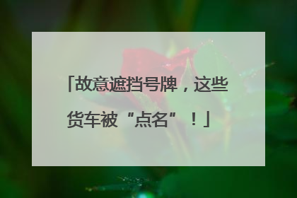 故意遮挡号牌，这些货车被“点名”！