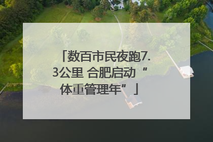 数百市民夜跑7.3公里 合肥启动“体重管理年”