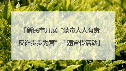 新民市开展“禁毒人人有责 反诈步步为营”主题宣传活动