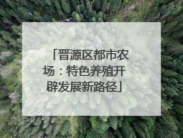 晋源区都市农场：特色养殖开辟发展新路径