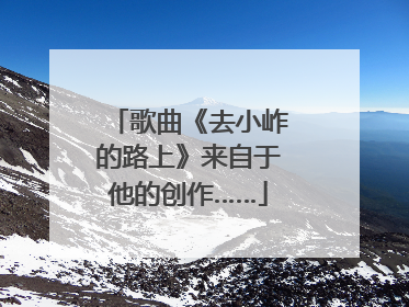 歌曲《去小岞的路上》来自于他的创作……