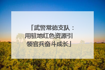 武警常德支队：用驻地红色资源引领官兵奋斗成长