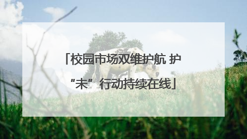 校园市场双维护航 护“未”行动持续在线