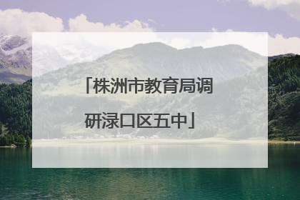 株洲市教育局调研渌口区五中